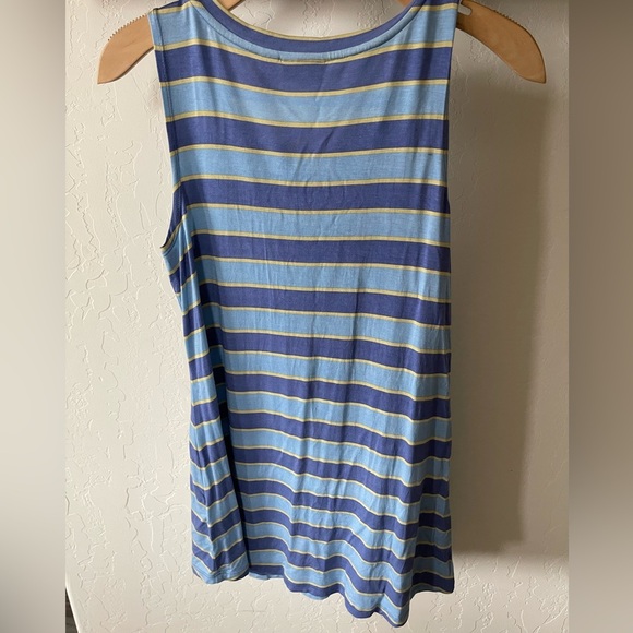 Logo Lori Goldstein| Jersey Knit Striped Tank Top, Size Small•••Flowy & Comfy - Picture 3 of 8